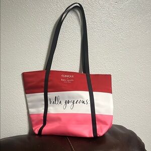 Kate Spade Red and Pink and black Tote with Sophisticated Design NWOT